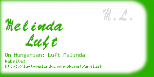 melinda luft business card